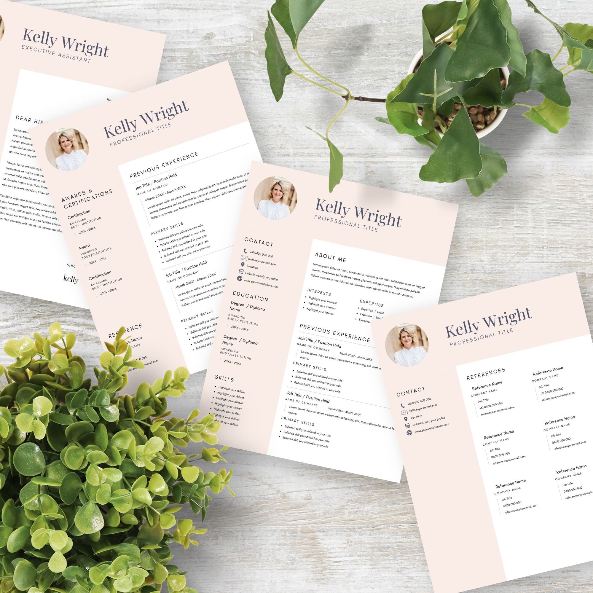 Creative Resume Template Professional Editable Canva | Cv Template ...