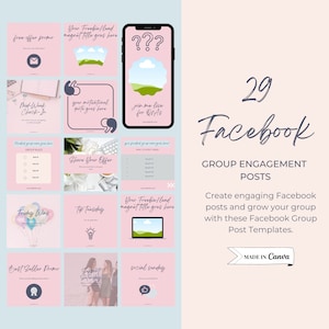 Facebook Group Posts | Facebook Group Engagement Posts, Facebook Group Canva Templates, Facebook Templats, INSTANT DOWNLOAD - TMDT003