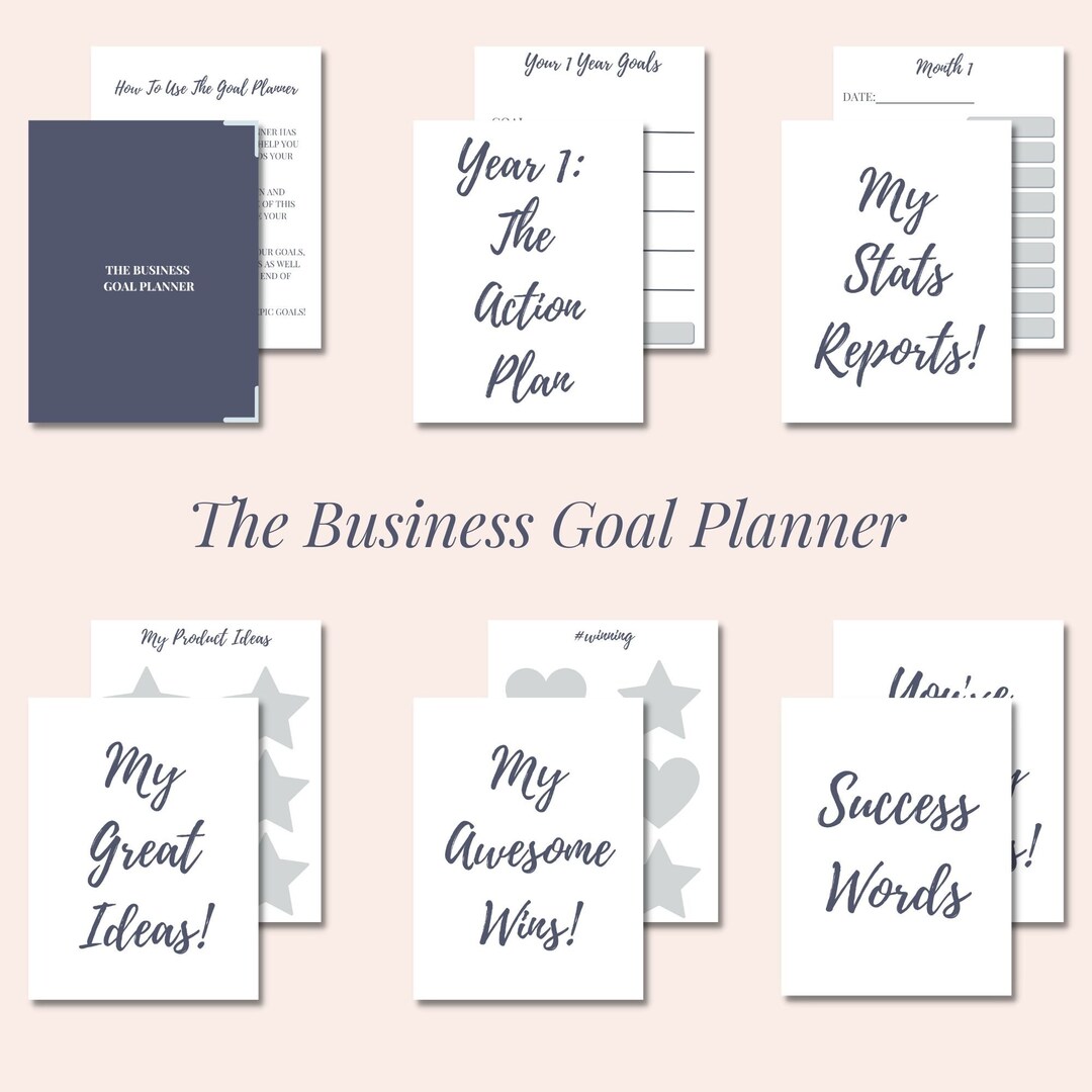 Printable Business Planner for Small Business Owners, Set Your Goals ...