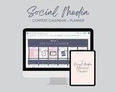 Google Calendar Social Media Template | Social Media Content Calendar | Editable Social Media Calendar Instagram | Digital Content Calendar