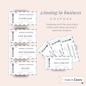 Printable Coupon Template for Business Owners | Business Gifts, last minute gifts, small business coupon