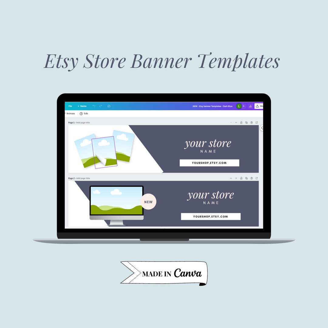 Etsy Shop Banner Template for Etsy Store Owners Canva Etsy Etsy