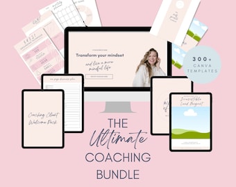 Coaching Bundle Canva Template | Coaching Canva Templates | 1 on 1 Coaching Templates | Coach Template Bundle | Coaching Worksheets