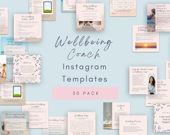 Instagram welzijnscoach | Wellness-sjablonen | Holistische coach | Canva-sociale media | Sjablonen voor welzijn | Instagram-sjabloon Wellness