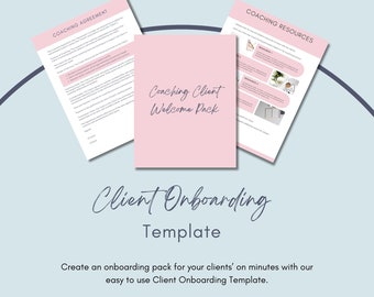 Plantilla de incorporación Canva / Nueva guía de servicio al cliente / Paquete de bienvenida editable / Plantilla de incorporación de coaching / Paquete de bienvenida /