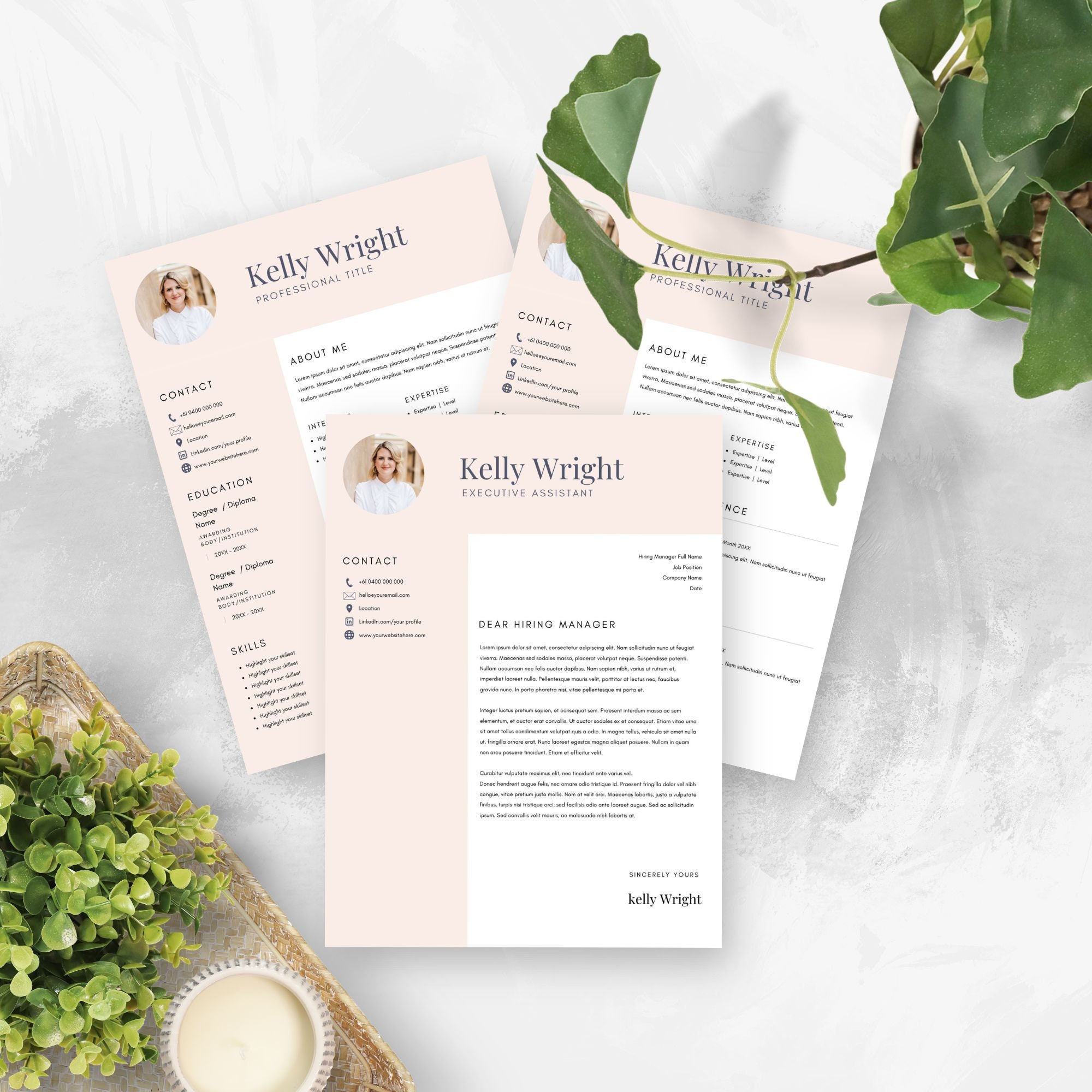 Creative Resume Template Professional Editable Canva | Cv Template ...