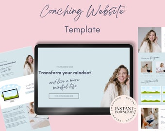 Coachingsjabloon Canva Websitesjabloon Canva | Canva Coaching Cursussjablonen | Sjabloon voor verkoopbestemmingspagina | Verkooptrechter