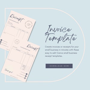 Invoice Editable Template | Order Form | Cash Receipts | Minimalist Invoice Template | Editable Receipt Form | Canva Template