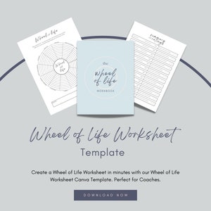 Wheel of Life Coaching Template | Life Balance Wheel | Editable Workbook | Wheel Of Life Worksheet Template | Lead Magnet Template