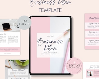 Mały plan biznesowy Canva | Szablon małego planu biznesowego | Planista biznesowy | Plan biznesowy dla startupów | Szablon planu biznesowego do druku