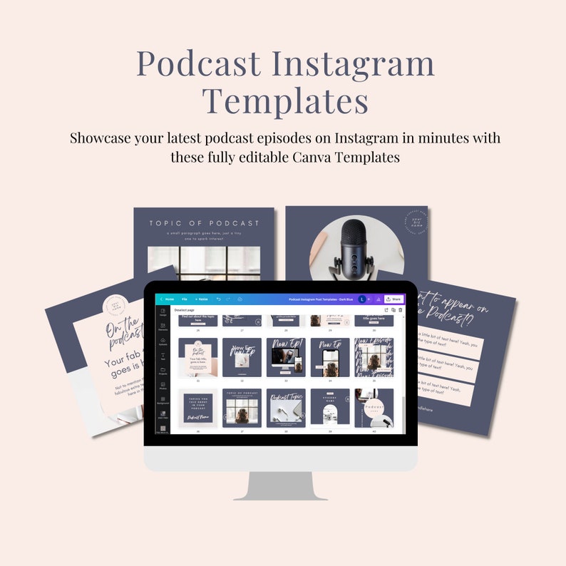 50 Canva Instagram Templates for Podcasters Instagram - Etsy - Increase Instagram Visibility For Podcasters