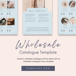 Line Sheet for Wholesale Canva Template | Canva Linesheet Catalogue | Price List Template | Seller Shop | Pricing Book | Wholesale Catalog