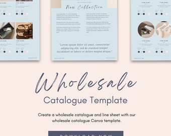 Line Sheet for Wholesale Canva Template | Canva Linesheet Catalogue | Price List Template | Seller Shop | Pricing Book | Wholesale Catalog
