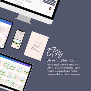 Etsy Listing Mock Ups | Etsy Listing Mockup Templates | Printables Bundle Mockup | Sell Printables On Etsy | Etsy Listing Templates
