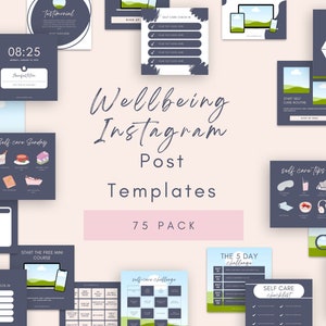 Instagram Templates Wellbeing | Holistic Coach | Health & Wellness | Wellbeing Canva Templates | Wellness Coach | Canva Template Instagram