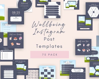 Plantillas de Instagram Bienestar / Coach holístico / Salud y bienestar / Bienestar Plantillas Canva / Coach de bienestar / Plantilla Canva Instagram