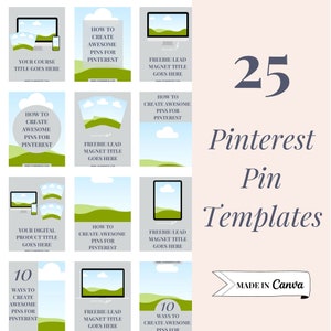 Pinterest Templates for Pinterest Marketing. Fully Editable Canva Pinterest Templates | Marketing Templates for Pinterest Management