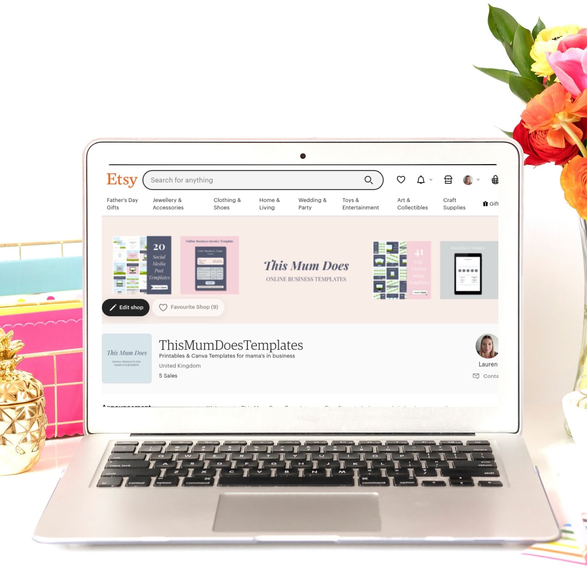 6 Etsy Store Banner Canva Templates | Fully Customizable Etsy Shop ...