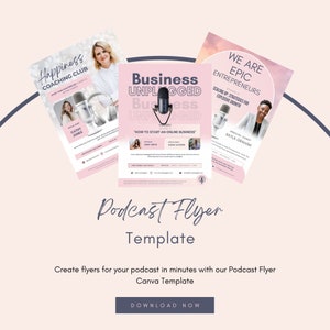 Flyer for Podcasts | Podcast Template | Diy Canva Podcast Flyer | Social Media Flyer | New Podcast Flyer | Podcast Social Media Flyer