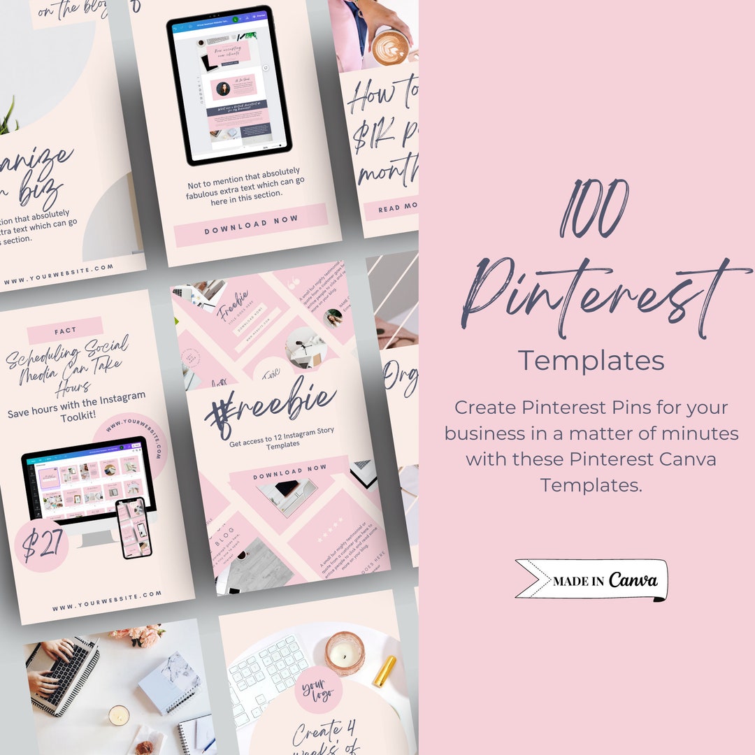 Pinterest Templates for Coaches Pinterest Marketing Pin Etsy