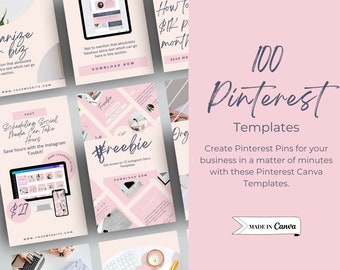 Pinterest Templates for Coaches | Pinterest Marketing, Pin Templates, Canva Templates, Coaching Templates, INSTANT DOWNLOAD - TMDT002