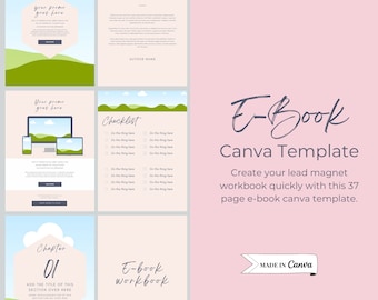 ebook template canva simple | Workbook Template, Lead Magnet Template, Canva Workbook, Course Workbook, INSTANT DOWNLOAD- TMDT002