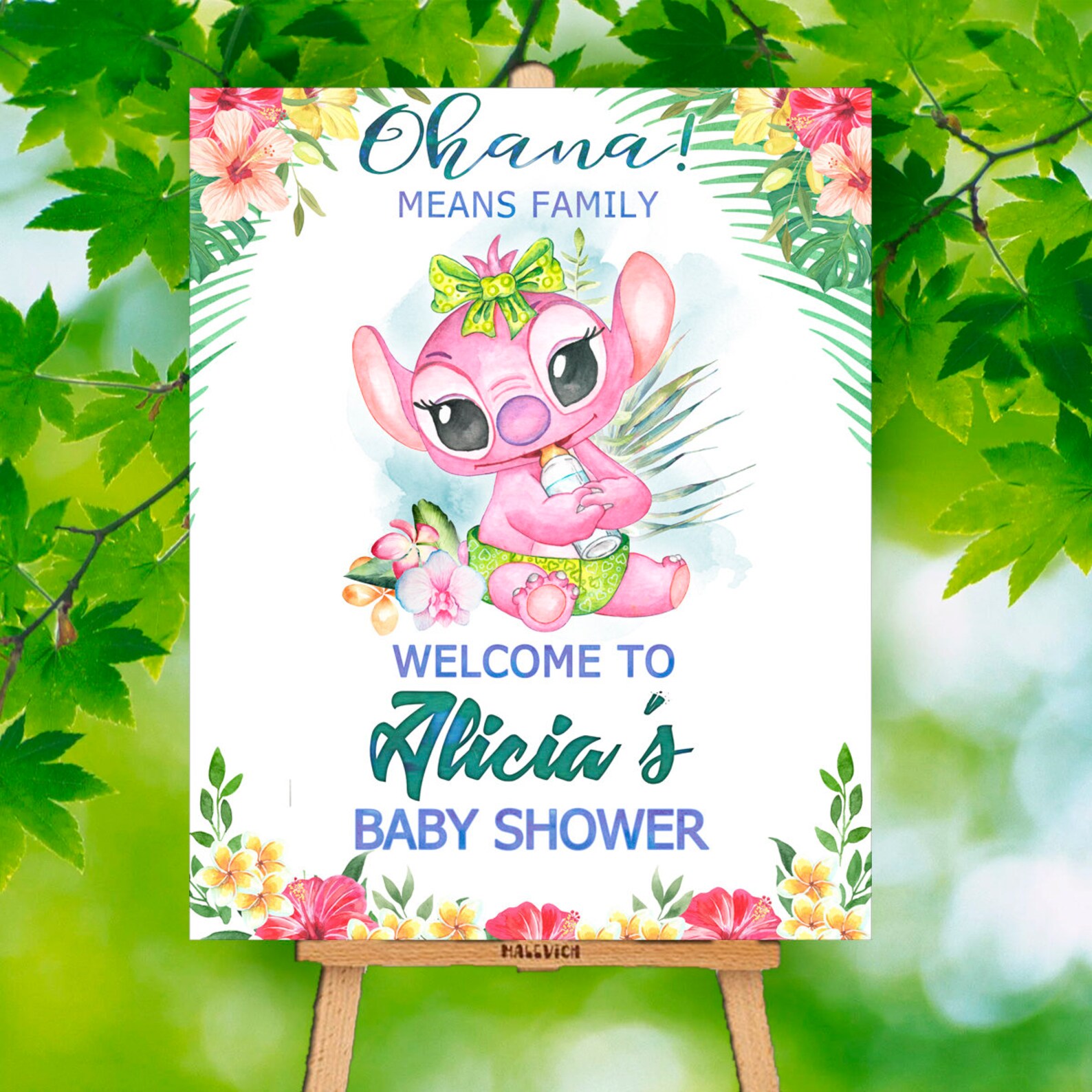 Lilo and Stitch sign Lilo and Stitch baby shower Etsy