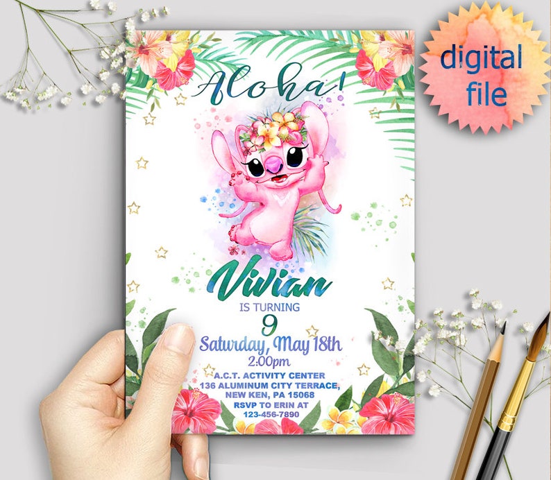 lilo-and-stitch-angel-invitation-lilo-and-stitch-luau-party-etsy