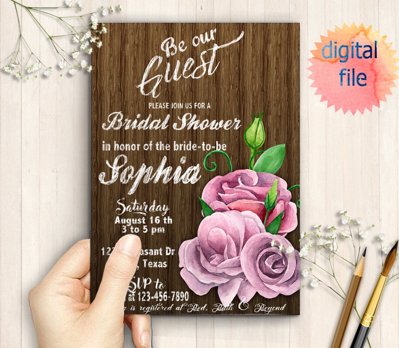 Invitations Paper &amp; Party Supplies Paper Bridal Shower Invitation Be ...