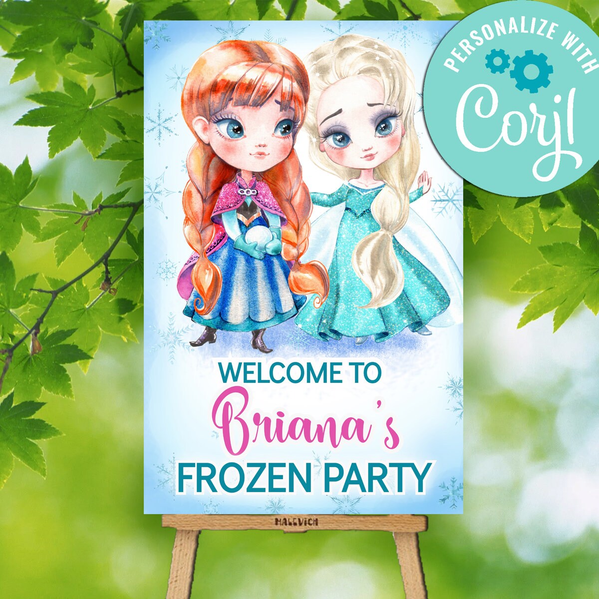 Frozen Welcome Sign Frozen Party Sign Frozen Elsa and Anna | Etsy