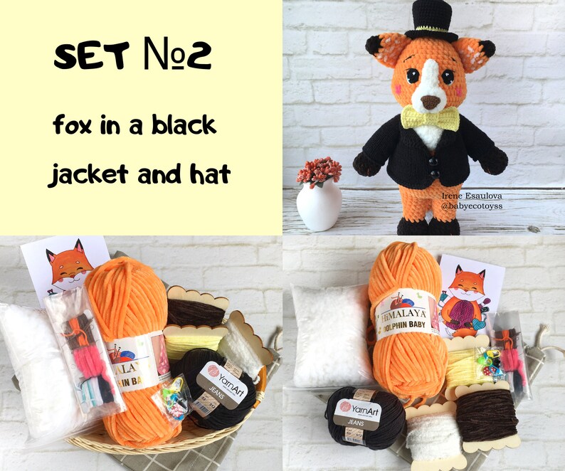 Diy Craft Kit Stuffed Toy Fox . Stuffed Animal Fox Plush Etsy