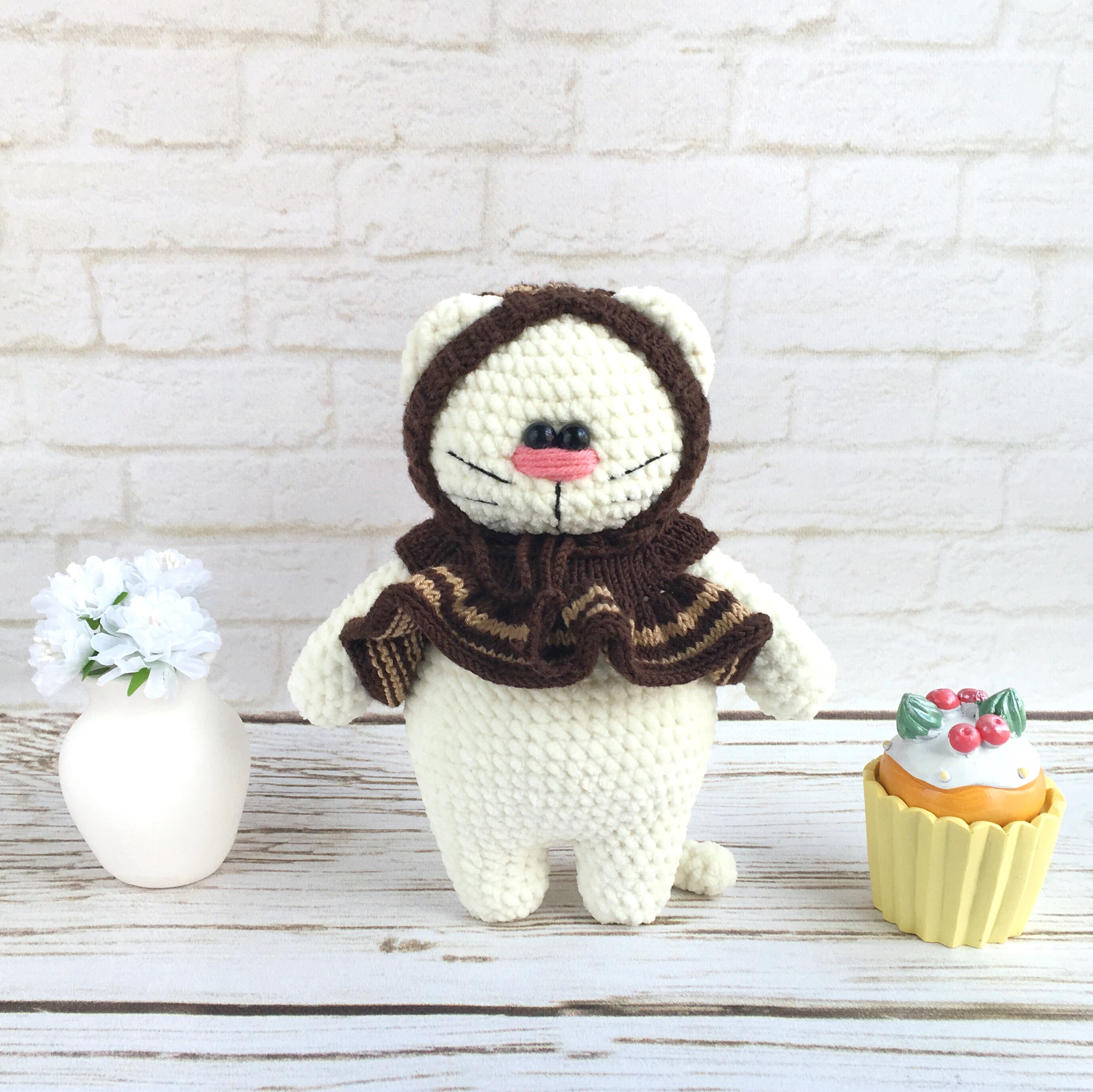 Crochet cat toy Cat lover gift cute stuffed cat Cat plush Etsy