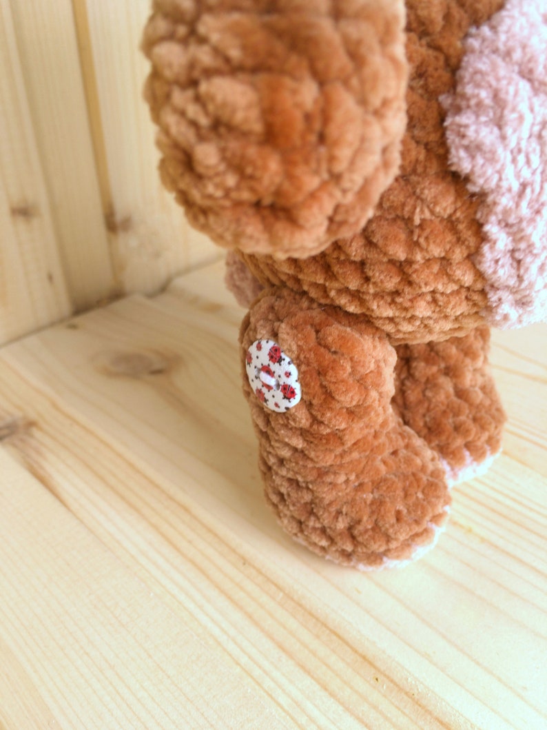 Crochet custom Brown Teddy bear  Amigurumi Stuffed toy  Plush Animal bears  MADE TO ORDER  Spring craft for mom and kids