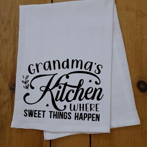 Tea Towels | Kitchen Towels | Dish Cloth | Gift Towel | Funny Tea Towel | Cotton Tea Towel | Flour Sack Tea Towel | Grandma