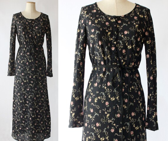 90s floral maxi dress
