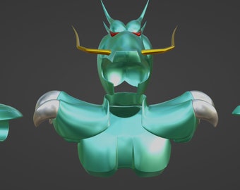 Dragon Shiryu Saint Seiya Full Armor + Helmet - STL 3D print file