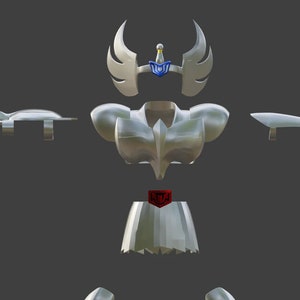 Cygnus Hyoga Saint Seiya Full Armor + Helmet - STL 3D print file