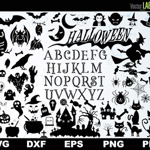 Download Halloween font svg | Etsy