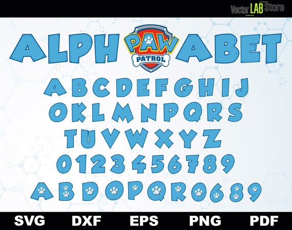 paw patrol letters svg free paw patrol letters svg free