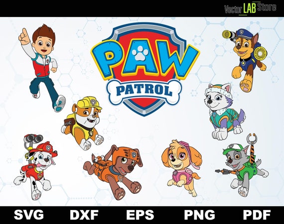 Download Paw Patrol Vector Cutting Files and Clipart Svg Dxf Eps ...