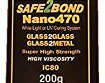 Nano470 High Strength Glass to Glass and Glass to Metal Construction Adhesive 200g