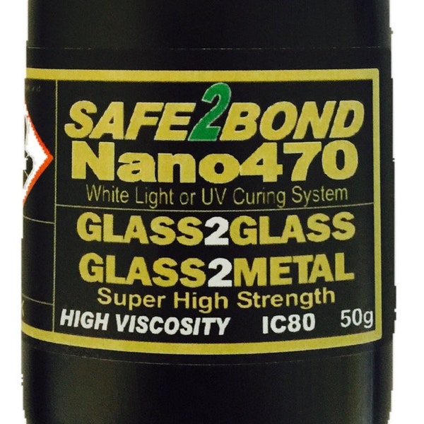 Nano470 Vidrio de alta resistencia a vidrio, adhesivo de construcción de vidrio a metal 50g