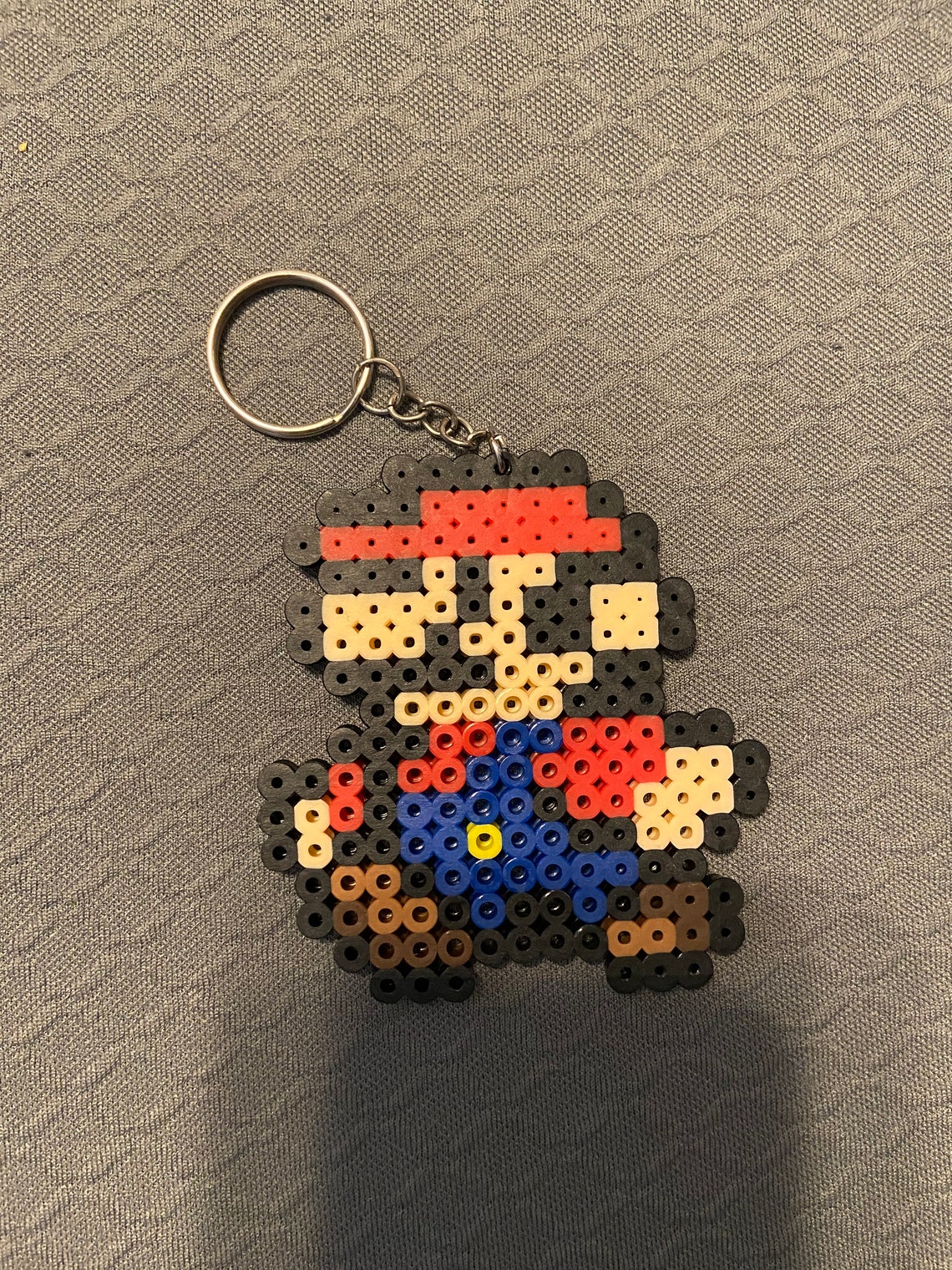 Mario Perler Bead Keychain Etsy
