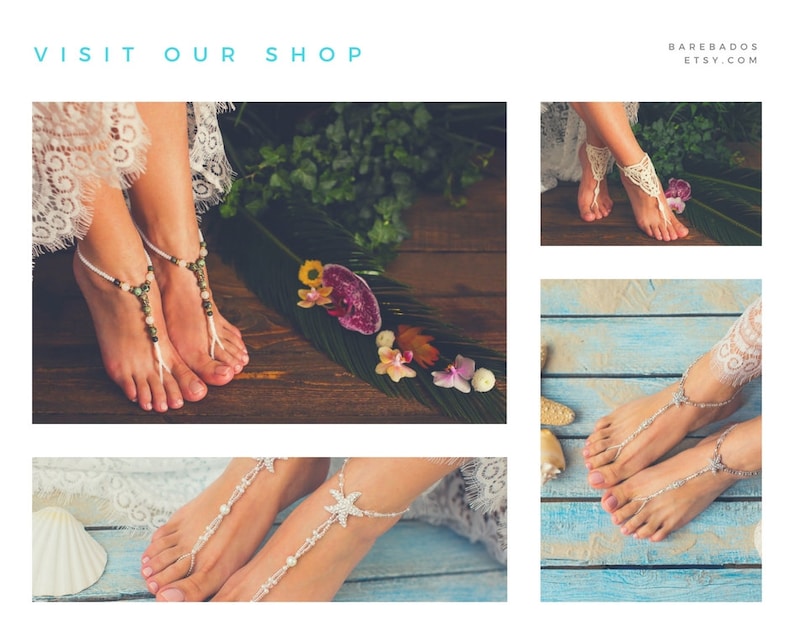 Starfish Barefoot sandals wedding, Beach wedding barefoot sandals, Pearl and rhinestone footless sandals, barefoot jewelry, wedding shoes image 4