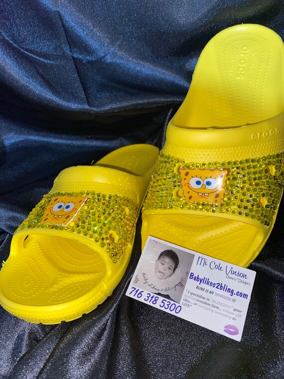 bling crocs slides