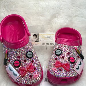 bling crocs slides