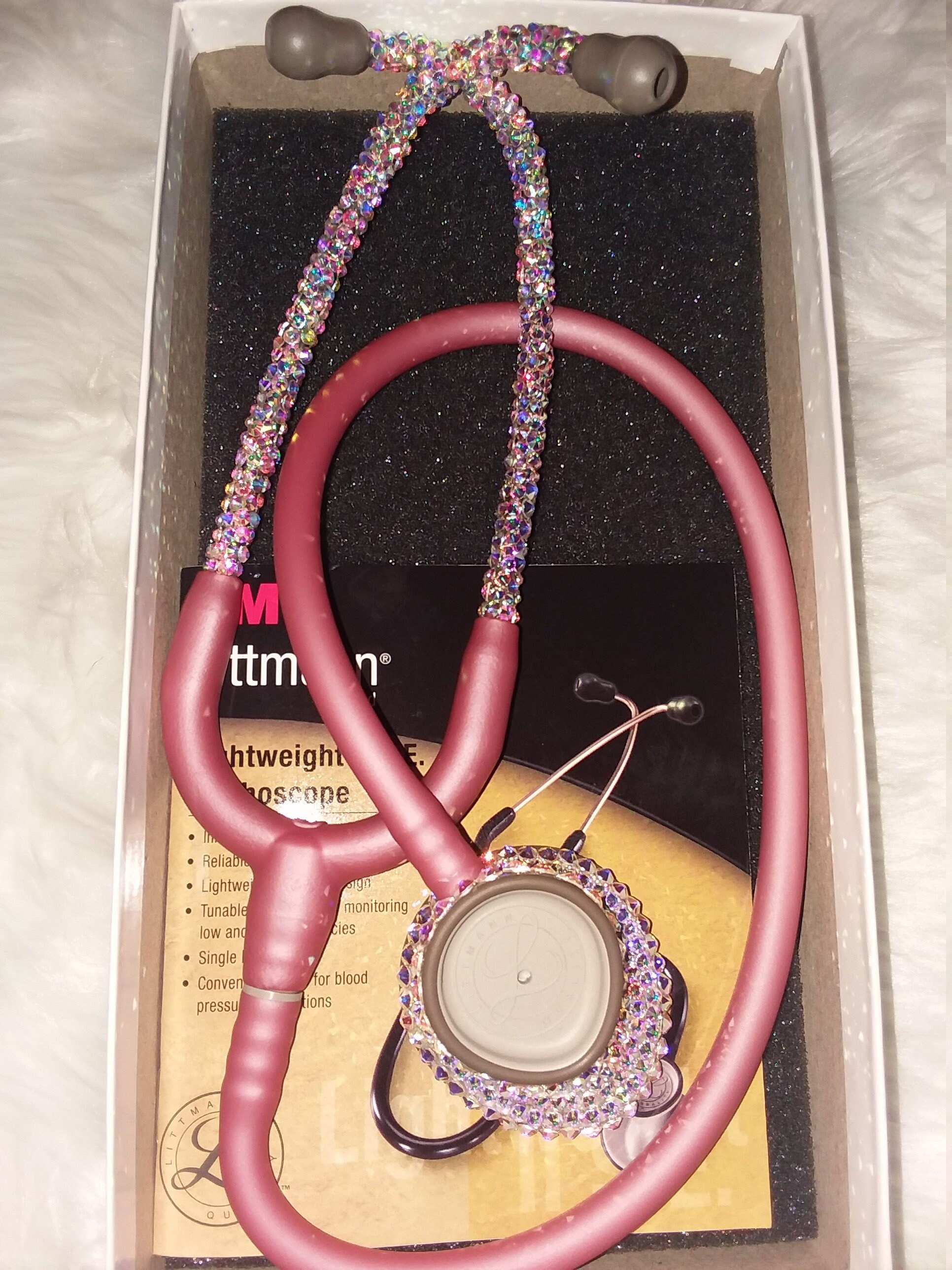 Bling stethoscope 100 Swarovski embezzled Littmann II 28 Etsy