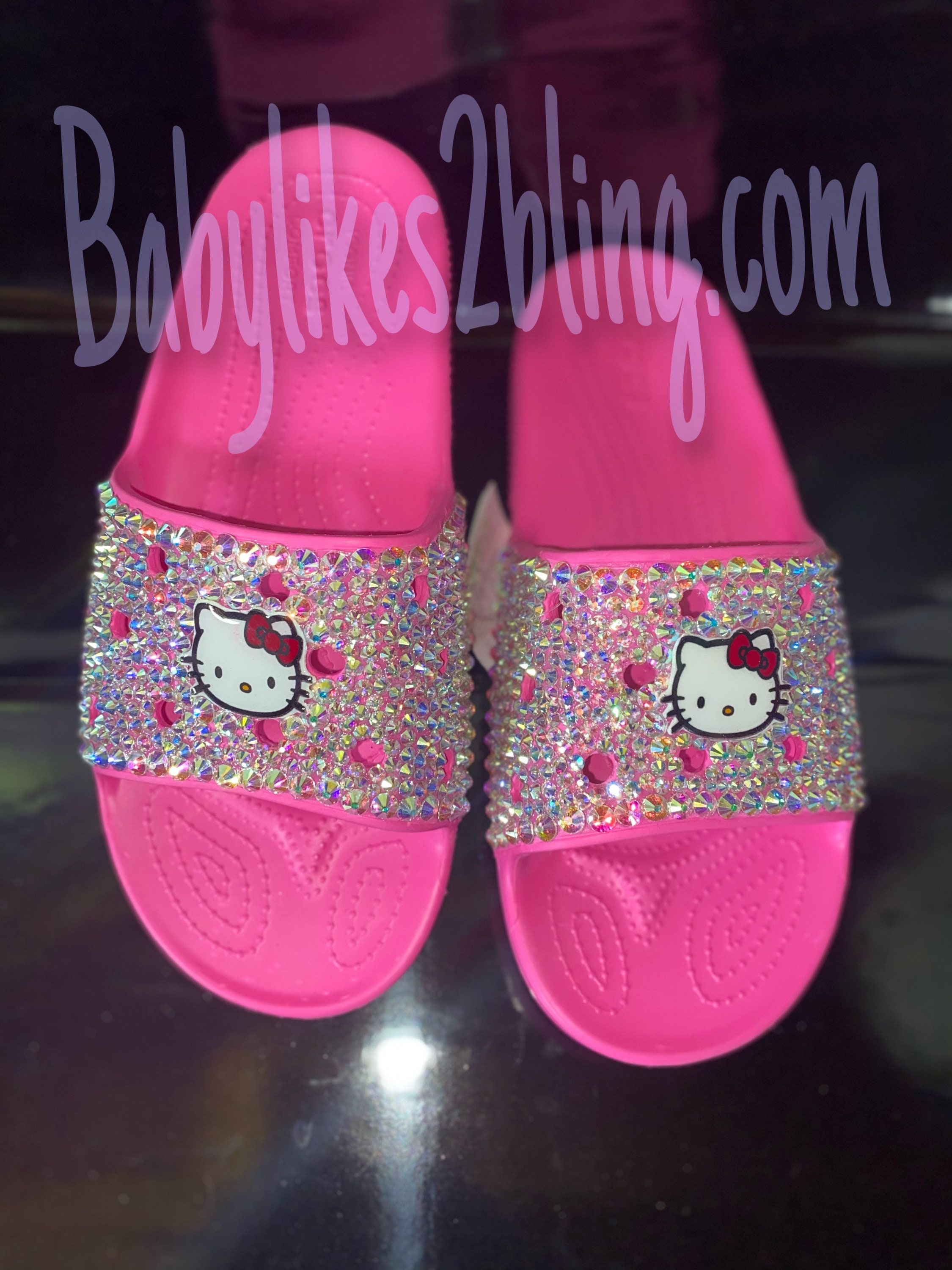 bling crocs slides