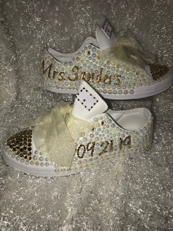 wedding bling converse