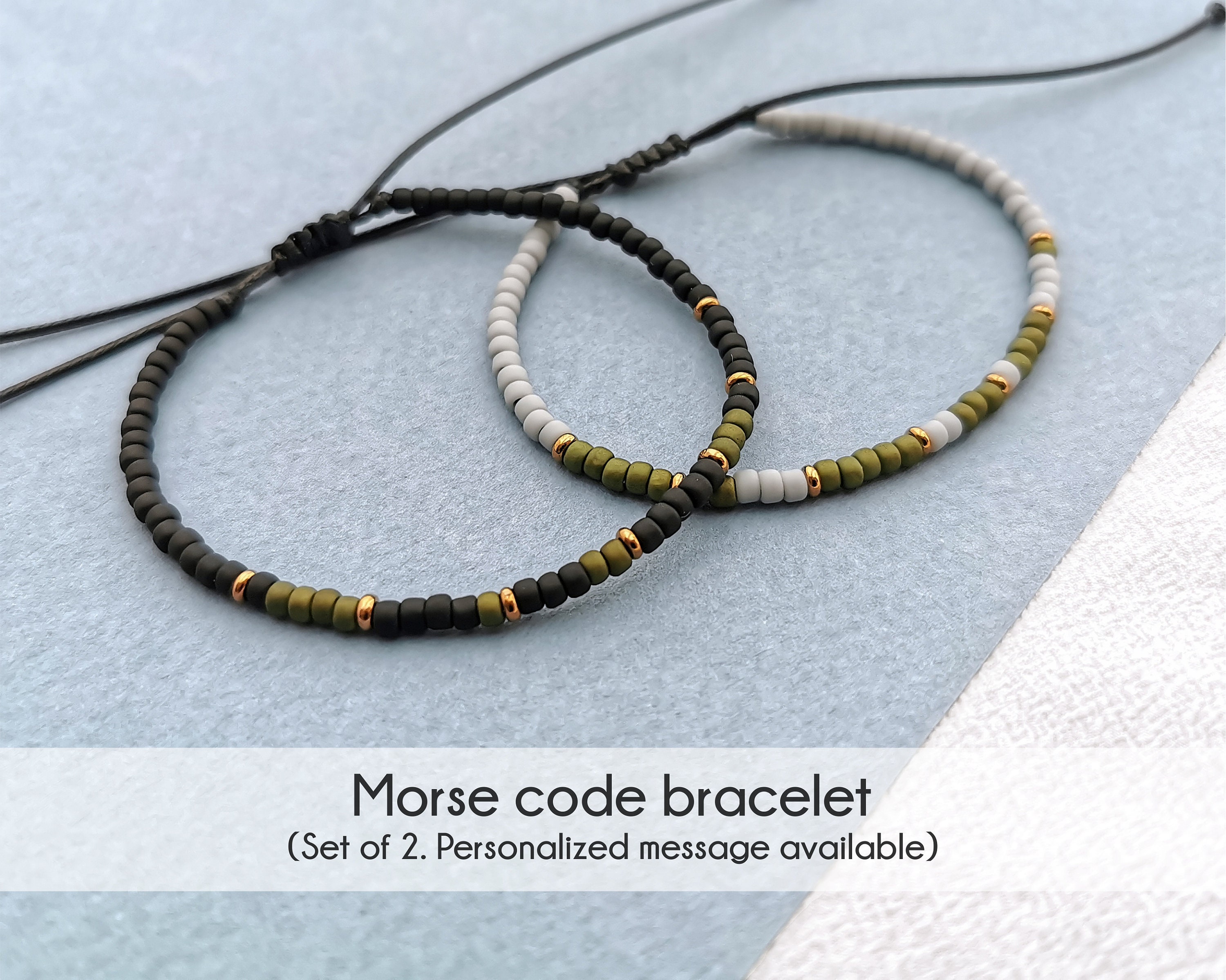 Personalized Couples Bracelet Set, Matching Custom name or date Morse Code bracelet, Anniversary gifts for boyfriend, husband, girlfriend